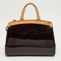 Pre Owned Louis Vuitton Amarante Monogram Vernis Brea MM Bag