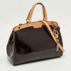 Pre Owned Louis Vuitton Amarante Monogram Vernis Brea MM Bag