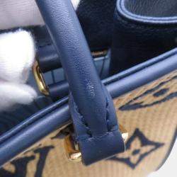 Pre Owned Louis Vuitton Monogram Raffia On-The-Go Tote Bag Mm