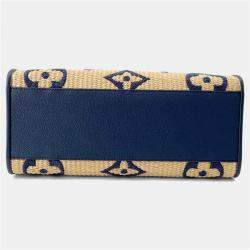 Pre Owned Louis Vuitton Monogram Raffia On-The-Go Tote Bag Mm