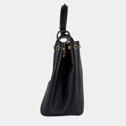 Pre Owned Louis Vuitton Capucines Pm Handbag Shoulder Bag In Black Leather