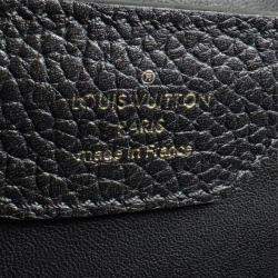 Pre Owned Louis Vuitton Capucines Pm Handbag Shoulder Bag In Black Leather