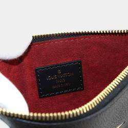 Pre Owned Louis Vuitton Neo Noe Mm Two-Way Monogram Empreinte Handbag In Black And Beige Leather With Rfid