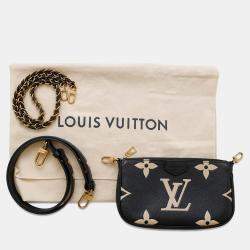 Pre Owned Louis Vuitton Two-Tone Monogram Empreinte Multi Pochette Accessoires Shoulder Bag Black