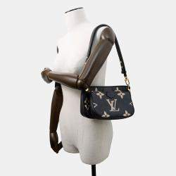 Pre Owned Louis Vuitton Two-Tone Monogram Empreinte Multi Pochette Accessoires Shoulder Bag Black
