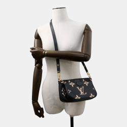 Pre Owned Louis Vuitton Two-Tone Monogram Empreinte Multi Pochette Accessoires Shoulder Bag Black