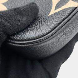 Pre Owned Louis Vuitton Two-Tone Monogram Empreinte Multi Pochette Accessoires Shoulder Bag Black