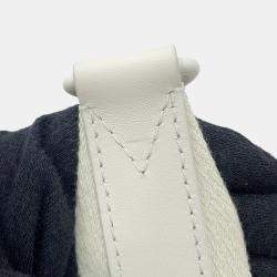 Pre Owned Louis Vuitton Handbag Monogram Taurillon Keepall Bandouliere 25 White