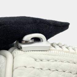 Pre Owned Louis Vuitton Handbag Monogram Taurillon Keepall Bandouliere 25 White