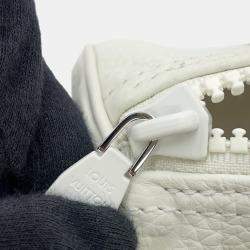 Pre Owned Louis Vuitton Handbag Monogram Taurillon Keepall Bandouliere 25 White