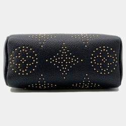 Pre Owned Louis Vuitton Monogram Empreinte Nano Speedy Handbag Black
