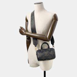 Pre Owned Louis Vuitton Monogram Empreinte Nano Speedy Handbag Black