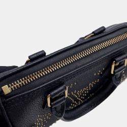 Pre Owned Louis Vuitton Monogram Empreinte Nano Speedy Handbag Black
