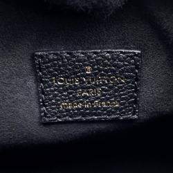 Pre Owned Louis Vuitton Monogram Empreinte Nano Speedy Handbag Black