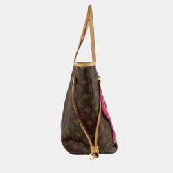Pre Owned Louis Vuitton Sun Yitian Neverfull Mm Monogram Canvas Shoulder Bag Brown Pink And Gold