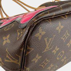 Pre Owned Louis Vuitton Sun Yitian Neverfull Mm Monogram Canvas Shoulder Bag Brown Pink And Gold