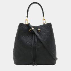 Pre Owned Louis Vuitton Monogram Empreinte Neonoe Shoulder Bag Noir Black