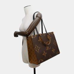 Pre Owned Louis Vuitton Tote Bag Monogram Reverse Giant On The Go MM