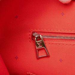 Pre Owned Louis Vuitton Monogram Giant Lv Escale On The Go GM Tote Bag Red Purple Pink Leather
