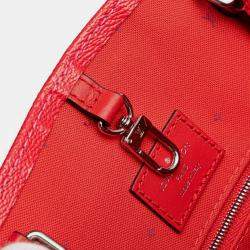 Pre Owned Louis Vuitton Monogram Giant Lv Escale On The Go GM Tote Bag Red Purple Pink Leather