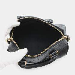 Pre Owned Louis Vuitton Black Monogram Empreinte Speedy Bandouliere 20 Handbag 