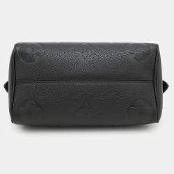 Pre Owned Louis Vuitton Black Monogram Empreinte Speedy Bandouliere 20 Handbag 