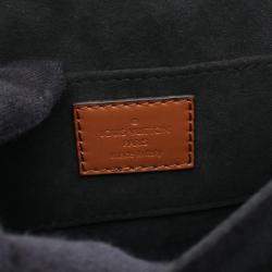 Pre Owned Louis Vuitton Dauphine Mini Shoulder Bag In Coated Canvas And Leather With Monogram Reverse Pattern Brown Beige