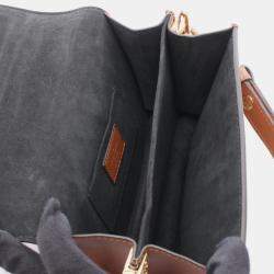 Pre Owned Louis Vuitton Dauphine Mini Shoulder Bag In Coated Canvas And Leather With Monogram Reverse Pattern Brown Beige