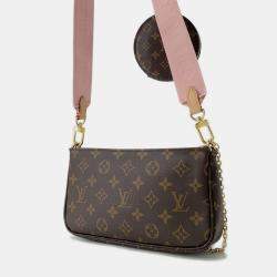 Pre Owned Louis Vuitton Brown Monogram Multi Pochette Accessoires Pouch Shoulder Bag