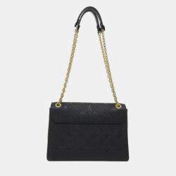 Pre Owned Louis Vuitton Black Monogram Empreinte Vavin PM Shoulder Bag