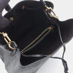 Pre Owned Louis Vuitton Neonoe Monogram Empreinte Noir Handbag In Leather Black