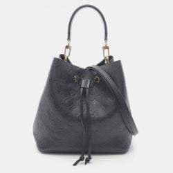 Pre Owned Louis Vuitton Neonoe Monogram Empreinte Noir Handbag In Leather Black
