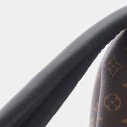 Pre Owned Louis Vuitton Palm Springs Brown/Black Monogram Coated Canvas Leather PM Backpack 