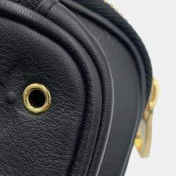 Pre Owned Louis Vuitton Shoulder Bag Calf Leather Utility Crossbody Black