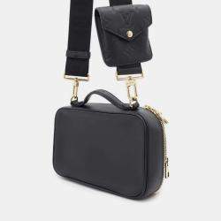 Pre Owned Louis Vuitton Shoulder Bag Calf Leather Utility Crossbody Black