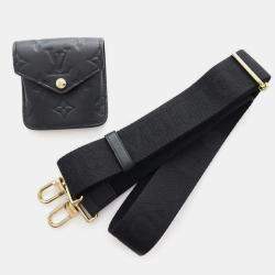 Pre Owned Louis Vuitton Shoulder Bag Calf Leather Utility Crossbody Black