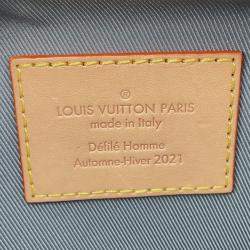 Pre Owned Louis Vuitton Grey/Silver Monogram Mirror Handle Soft Trunk