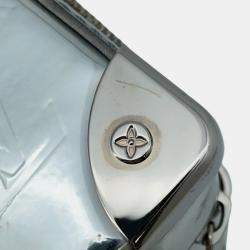 Pre Owned Louis Vuitton Grey/Silver Monogram Mirror Handle Soft Trunk