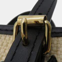 Pre Owned Louis Vuitton Monogram Nano Baguette Shoulder Bag Black