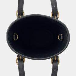 Pre Owned Louis Vuitton Monogram Nano Baguette Shoulder Bag Black