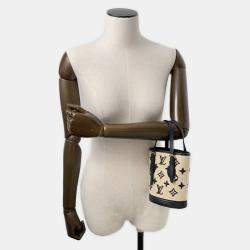 Pre Owned Louis Vuitton Monogram Nano Baguette Shoulder Bag Black