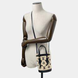 Pre Owned Louis Vuitton Monogram Nano Baguette Shoulder Bag Black