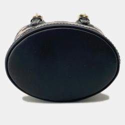 Pre Owned Louis Vuitton Monogram Nano Baguette Shoulder Bag Black