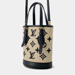 Pre Owned Louis Vuitton Monogram Nano Baguette Shoulder Bag Black