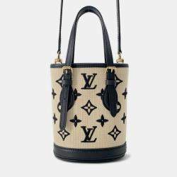 Pre Owned Louis Vuitton Monogram Nano Baguette Shoulder Bag Black