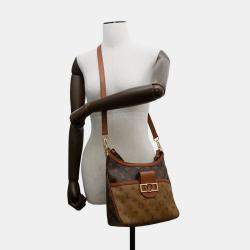 Pre Owned Louis Vuitton Monogram Reverse Hobo Dauphine Shoulder Bag