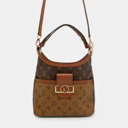 Pre Owned Louis Vuitton Monogram Reverse Hobo Dauphine Shoulder Bag