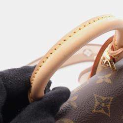 Pre Owned Louis Vuitton Cluny Mini Handbag Coated Canvas And Leather Monogram Brown