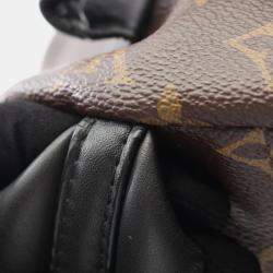 Pre Owned Louis Vuitton Palm Springs Backpack Mm Coated Canvas And Leather Monogram Brown