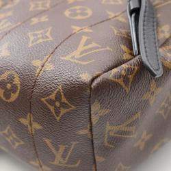 Pre Owned Louis Vuitton Palm Springs Backpack Mm Coated Canvas And Leather Monogram Brown